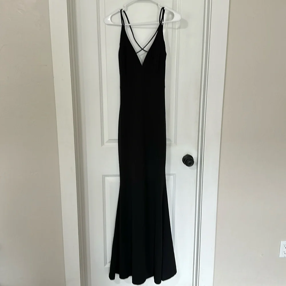 Lulus All this Allure Black Strappy Backless Mermaid Maxi Dress - Picture 3 of 4